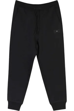 Y-3 Homme, Pantalons, Noir, Taille: M Pantalon Casual en Coton Noir à Revers