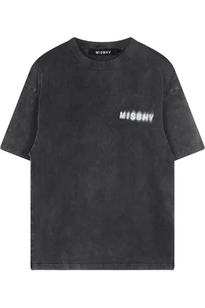MISBHV Homme, Tops, Gris, Taille: XL T-shirt en Coton Gris à Manches Courtes avec Graphique