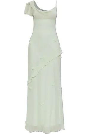 Self-Portrait Femme, Robes, Vert, Taille: 36 FR Robe à volants et motif floral