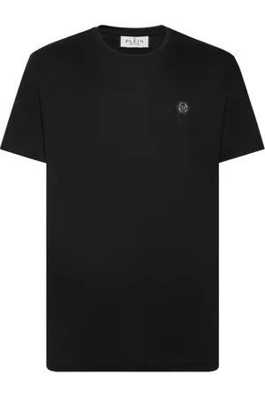 Philipp Plein Homme, Tops, Noir, Taille: L T-shirt Décontracté en Coton Noir