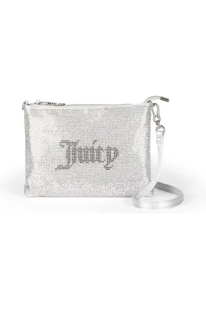 Juicy Couture Femme, Sacs, Gris, Taille: ONE Size Pochette Plate Mia en Polyester Argent