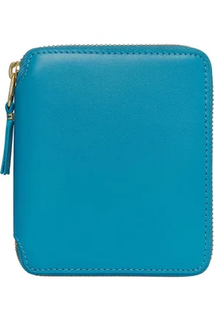 Comme des Garçons Femme, Accessoires, Bleu, Taille: ONE Size Portefeuille en cuir bleu avec fermeture éclair