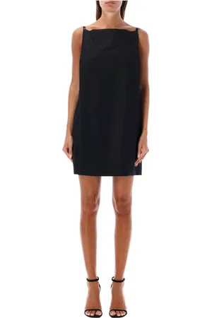 Serafini Femme, Robes, Noir, Taille: 38 FR Robe Mini Noire avec Détail de Ceinture Aw24