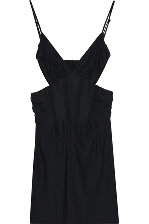 MISBHV Femme, Robes, Noir, Taille: 38 FR Robe Mini Corset Noir avec Fermeture Éclair