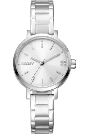 DKNY Femme, Accessoires, Gris, Taille: ONE Size Élégante Montre à Quartz avec Cadran Logo