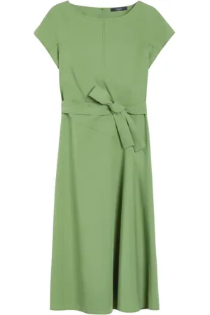 Max Mara Femme, Robes, Vert, Taille: 44 FR Robe Midi en Jersey Vert Style Magma