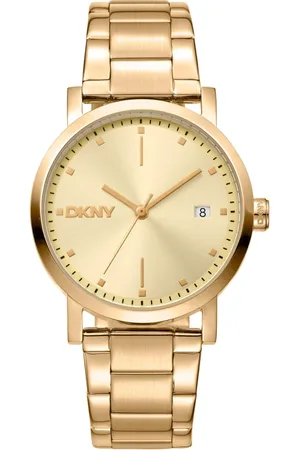 DKNY Femme, Accessoires, Jaune, Taille: ONE Size Élégante Montre Analogique à Quartz avec Date