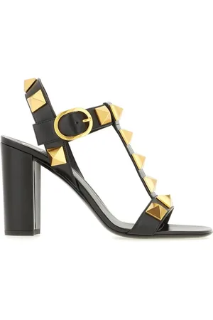 VALENTINO GARAVANI Femme, Chaussures, Noir, Taille: 35 1/2 EU Sandales noires avec clous romains