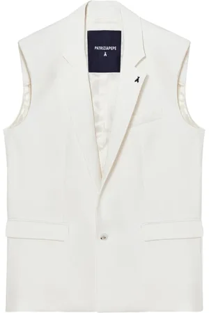 Patrizia Pepe Homme, Vestes, Blanc, Taille: M Gilet Blanc Design Tendance