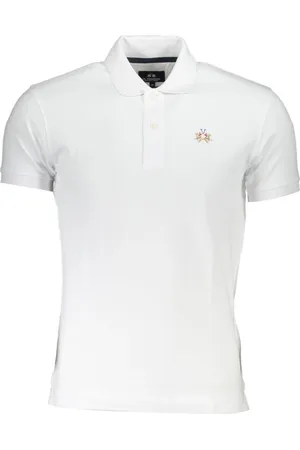 La Martina Homme, Tops, Blanc, Taille: 3XL Polo Manches Courtes Blanc