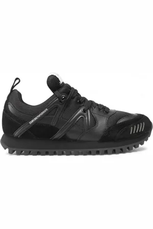 Emporio Armani Homme, Chaussures, Noir, Taille: 41 1/2 EU Baskets Noires