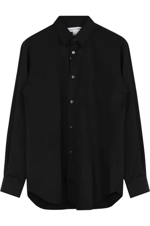 Comme des Garçons Homme, Chemises, Noir, Taille: L Chemise Noire à Manches Longues en Coton