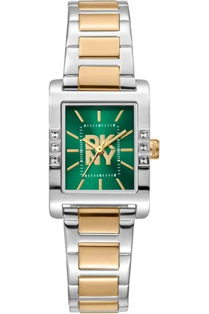 DKNY Femme, Accessoires, Gris, Taille: ONE Size Montre Sophistiquée en Acier avec Logo