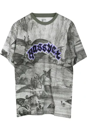 Rassvet Homme, Tops, Gris, Taille: M T-shirt Gothique Noir en Coton à Manches Courtes