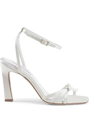 DEE OCLEPPO Femme, Chaussures, Blanc, Taille: 36 EU Elegant Ivory Satin High Heel Sandal