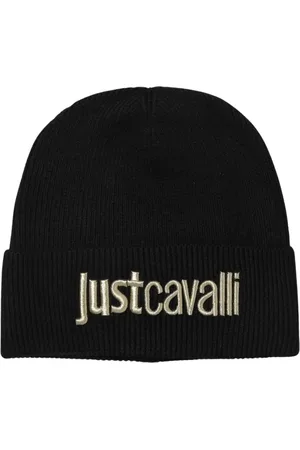 Roberto Cavalli Homme, Accessoires, Noir, Taille: ONE Size Bonnet Tricoté Noir Chapeau
