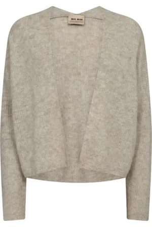 Mos Mosh Femme, Pulls, , Taille: 42 FR Gilet Tricoté Doux, Coupe Large, Mélange Alpaga