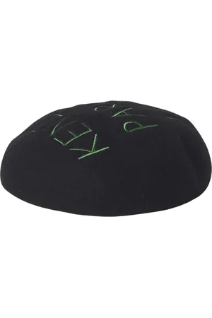 Kenzo Homme, Accessoires, Noir, Taille: ONE Size Chapeau à Logo Brodé Noir Accessoire Élégant