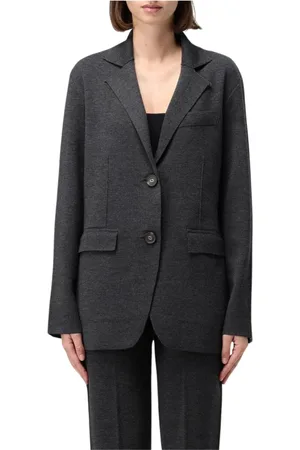 Twin-Set Femme, Vestes, Gris, Taille: 42 FR Veste en Laine Grise