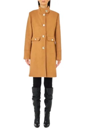 Liu Jo Femme, Manteaux, Brun, Taille: 34 FR Manteau Basique Camel