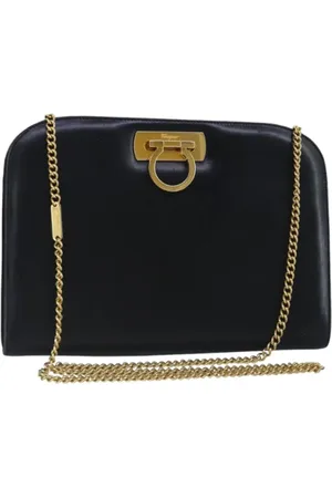 Salvatore Ferragamo Femme, Pre-owned, Noir, Taille: ONE Size Pre-owned Cuir sacs-ports-paule
