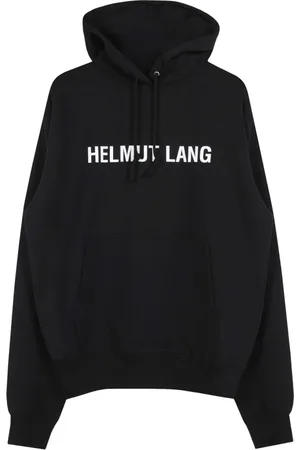 Helmut Lang Homme, Sweatshirts et sweats à capuche, Noir, Taille: M Sweat à Capuche Logo Manches Longues Coton