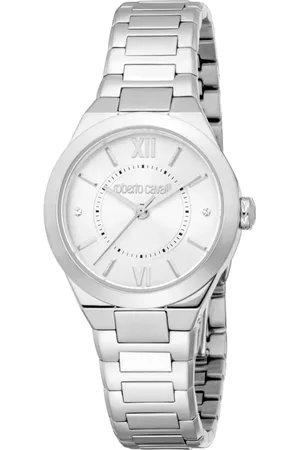 Roberto Cavalli Femme, Accessoires, Gris, Taille: ONE Size Élégante Montre Analogique Quartz pour Femmes