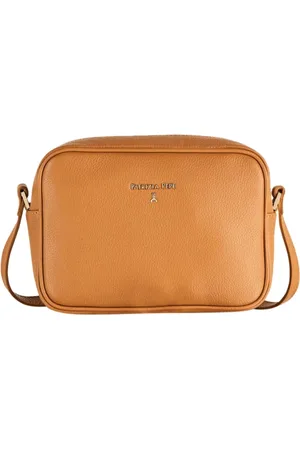 Patrizia Pepe Femme, Sacs, Brun, Taille: ONE Size Sac bandoulière minimaliste en cuir avec lettrage