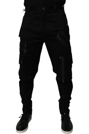 Dolce & Gabbana Homme, Pantalons, Noir, Taille: M Pantalon Cargo Noir