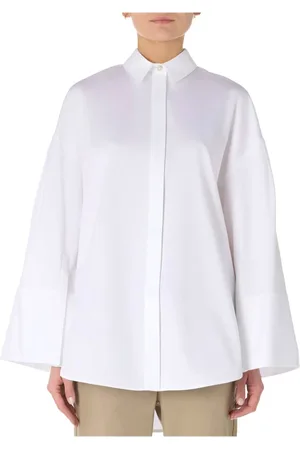 Max Mara Femme, Blouses et Chemises, Blanc, Taille: 40 FR Chemise Blanche Oversize avec Boutons Cachés
