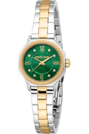 Roberto Cavalli Femme, Accessoires, Gris, Taille: ONE Size Elegant Quartz Analog Steel Watch