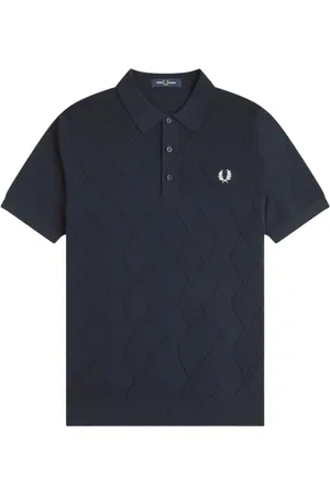 Fred Perry Homme, Tops, Bleu, Taille: L T-shirt classique pour hommes
