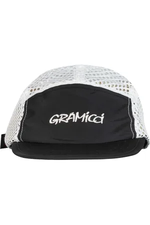 Gramicci Unisex, Accessoires, Noir, Taille: ONE Size Casquette de Plage en Maille Noire et Blanche Brodée