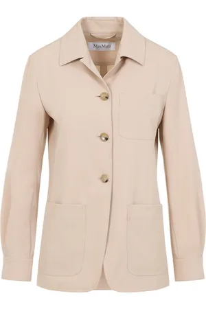 Max Mara Femme, Vestes, , Taille: 40 FR Veste en Laine Luxueuse Nude Neutrals