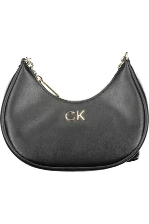 Calvin Klein Femme, Sacs, Noir, Taille: ONE Size Sac Bandoulière Noir avec Chaîne