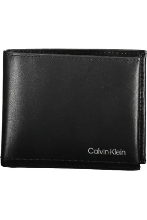 Calvin Klein Homme, Accessoires, Noir, Taille: ONE Size Portefeuille Homme en Cuir Noir avec Blocage Rfid