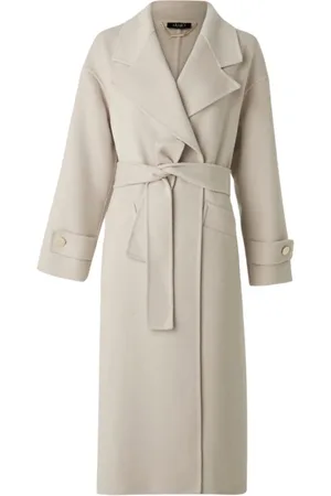 Liu Jo Femme, Manteaux, Gris, Taille: 40 FR Manteau classique en laine avec ceinture