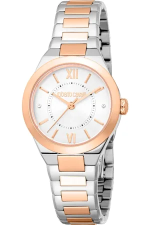 Roberto Cavalli Femme, Accessoires, Gris, Taille: ONE Size Montre Analogique Quartz en Acier Inoxydable pour Femme
