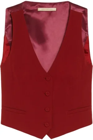 pennyblack Femme, Vestes, Rouge, Taille: 42 FR Gilet Ondin Slim Fit Rouge