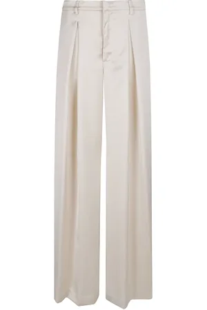 Andamane Femme, Pantalons, Blanc, Taille: 36 FR Pantalon blanc élégant avec fermeture cachée