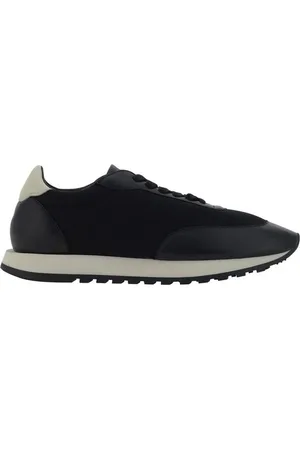 The Row Femme, Chaussures, Noir, Taille: 38 EU Baskets de Course en Cuir, Bout Rond, Lacets