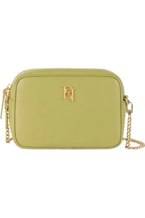 Elisabetta Franchi Femme, Sacs, Vert, Taille: ONE Size Sac à Bandoulière Pistache avec Fermeture Éclair