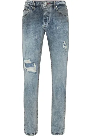 Philipp Plein Homme, Jeans, Bleu, Taille: W34 Jeans Denim Élégants pour Hommes