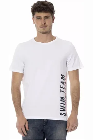 Bikkembergs Homme, Tops, Blanc, Taille: M T-shirt Homme en Coton Blanc