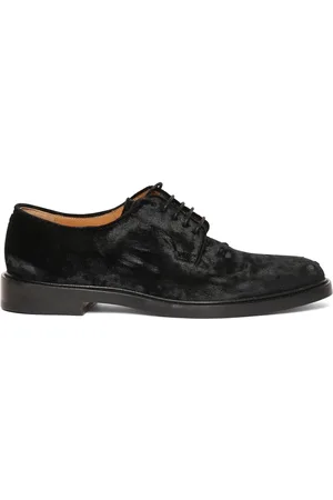 Maison Margiela Homme, Chaussures, Noir, Taille: 42 EU Chaussures Loafer Noires Lace-Up Oxford