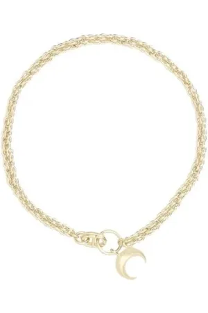 Marine Serre Femme, Accessoires, Jaune, Taille: ONE Size Collier Pendentif Lune - Accessoire Élégant et Symbolique