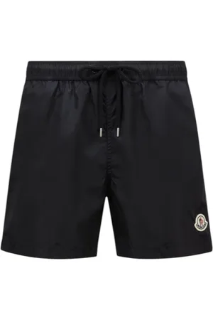 Moncler Homme, Maillots de bain, Bleu, Taille: L Short de bain bleu marine avec patch logo