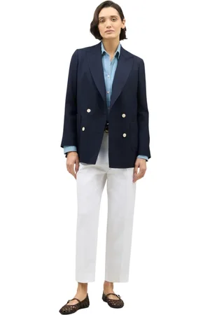 Boglioli Femme, Vestes, Bleu, Taille: 40 FR Blazer léger en laine nid d