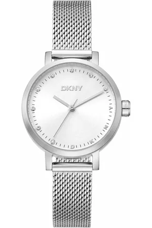 DKNY Femme, Accessoires, Gris, Taille: ONE Size Montre analogique élégante avec date