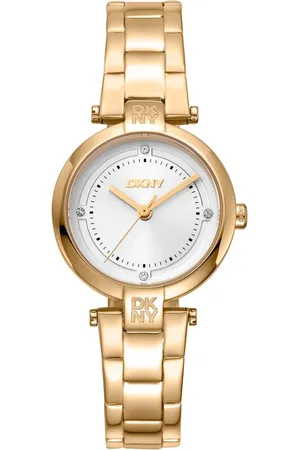 DKNY Femme, Accessoires, Jaune, Taille: ONE Size Élégante Montre Analogique Quartz pour Femme